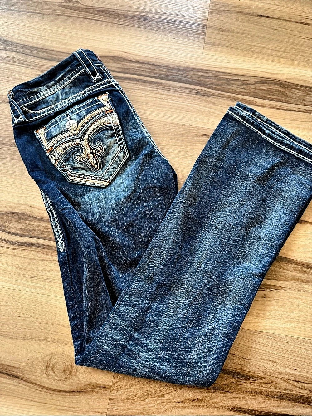 Rock Revival Boot Cut Jeans Blue Waist 27
